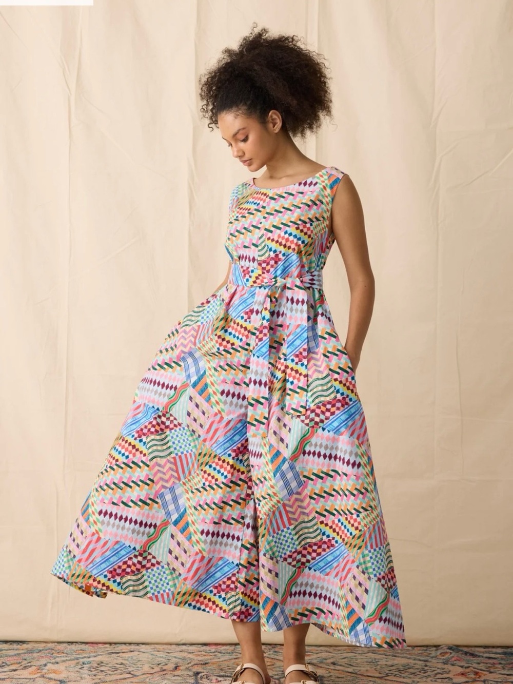 Rujuta Sheth All Day Jumper in Patchwork Print